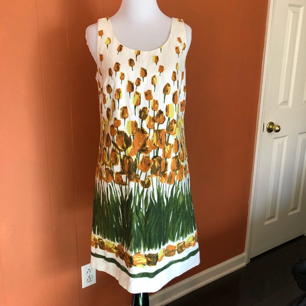 Anna Sui Anthropologie Easter tulip sheath dress